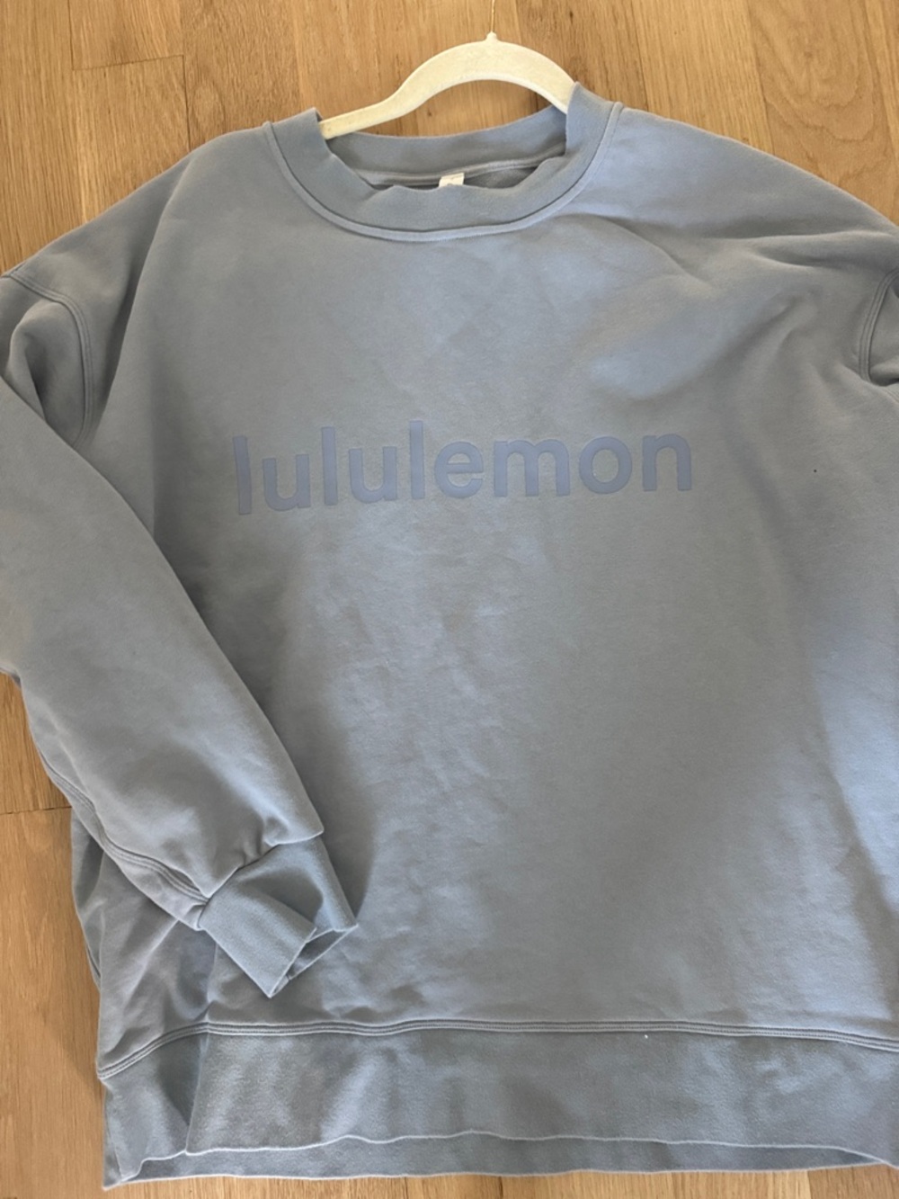 lululemon athletica Women’s Oversized Size Small Crew Sweatshirt in Dusty Blue